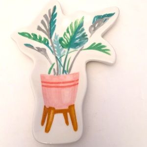 Potted Plant Ceramic Trinket Jewelry Dish